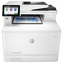 МФУ лазерное ЦВЕТНОЕ HP Color LJ Enterprise M480f "4 в 1", А4, 27 стр./мин., 55000 стр./мес, ДУПЛЕКС, ДАПД, сетевая карта, 3QA55A