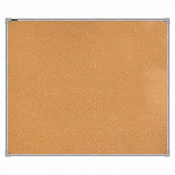 Доска пробковая для объявлений 100х120 см, металлическая рамка, BS, П-120, П*120