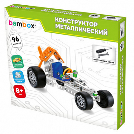 Конструктор металлический "Машинки" 4 вида ассорти, BAMBOX (БАМБОКС), 666367