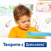 Цветная бумага А4 ДВУХЦВЕТНАЯ МЕЛОВАННАЯ, 10 листов, 20 цветов, в папке, BRAUBERG, 200х280 мм, "Дельфин", 129923