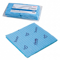 Салфетка VILEDA "Бризи", КОМПЛЕКТ 25 шт., объемное микроволокно, голубая, 35х35 см, 161616