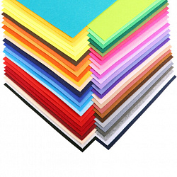 Цветной фетр А4, 1 мм, 50 л., 50 цветов, плотность 160 г/м2, ОСТРОВ СОКРОВИЩ, 665477