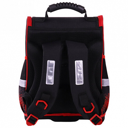 Ранец ЮНЛАНДИЯ WISE, 1 отделение, 3 кармана, устойчивое дно, "Football camp", 37x29х15 см, 271400