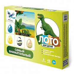 Настольная игра Лото для детей, картонное (6 полей, 48 карточек), АССОРТИ, 10 КОР