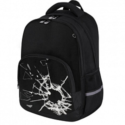 Рюкзак BRAUBERG SOFT, 2 отделения, 3 кармана, "Broken glass", СВЕТЯЩИЙСЯ, 40х31х15 см, 274402
