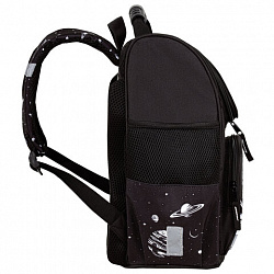 Ранец ПИФАГОР BASIC, 1 отделение, 3 кармана, эргономичная спинка, "Space invader", 35х28х18 см, 273140