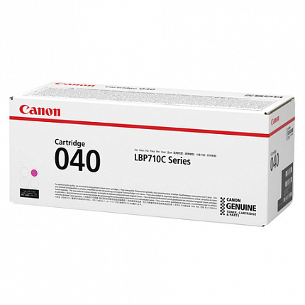 Картридж лазерный CANON (040M) i-SENSYS LBP710Cx/LBP712Cx, оригинальный, пурпурный, ресурс 5400 страниц, 0456C001