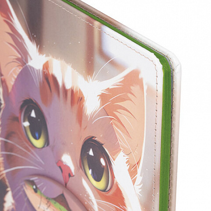 Дневник 1-11 класс 48 л., кожзам (твердая), застежка, BRAUBERG, "Котик с рыбкой", 107229