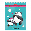 Блокнот МАЛЫЙ ФОРМАТ А6, 60 л., гребень, картон, клетка, HATBER, "Плюшевые панды", 088304, 60Б6В1гр