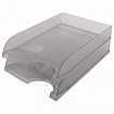 Лоток горизонтальный для бумаг BRAUBERG "Standard", 350х253х65 мм, тонированный серый, 238348