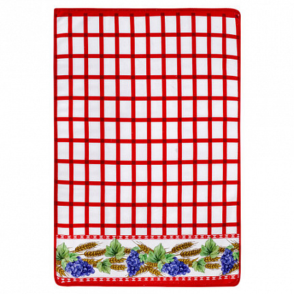 Салфетка из МИКРОФИБРЫ универсальная, 40х60 см, красная клетка, орнамент, 240 г/м2, BOOMHOUSE (БУМХАУС), 700880