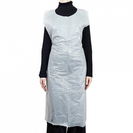 Фартуки полиэтиленовые, КОМПЛЕКТ 100 шт., одноразовые, ЭКСТРА, 81х125 см, 15 мкм, ELEGREEN, ФКб-Пэ81/125Эк