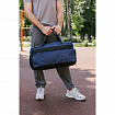 Сумка спортивная HEIKKI MOVE PLUS (ХЕЙКИ), отделение для обуви, синяя, 28х50х23 см, 273897