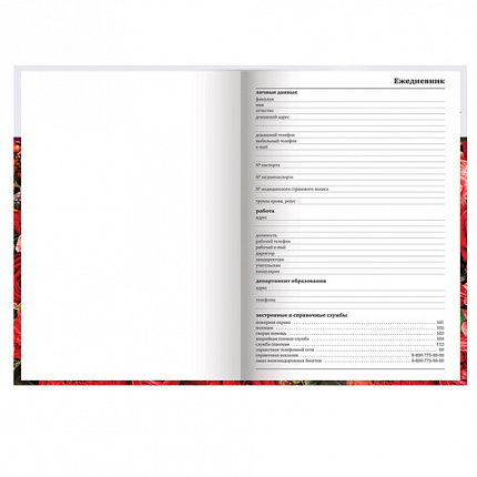 Ежедневник учителя специализированный А5 (215х145 мм), твердая обложка, 144 л., BRAUBERG, "ЦВЕТЫ", 129234