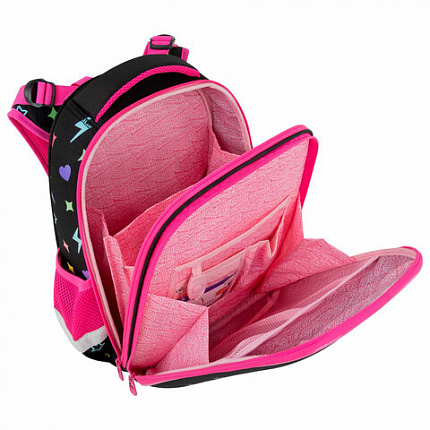 Ранец BRAUBERG PREMIUM, 2 отделения, с брелоком, "Headphones", велюровая нашивка, 38х29х16 см, 273100