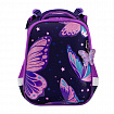Ранец BRAUBERG PREMIUM, 2 отделения, с брелком, "Shining butterflies", блестки, 38х29х16 см, 274393