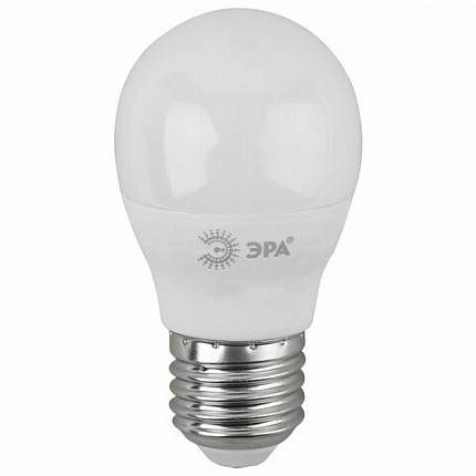 Лампа светодиодная ЭРА STD, 11 (100) Вт, цоколь E27, шар, холодный белый свет, 35000 ч., LED P45-11W-860-E27, Б0032991