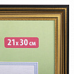 Рамка 21х30 см небьющаяся, пластик, багет 20 мм, BRAUBERG "HIT3", золото, 390990