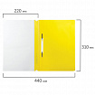 Скоросшиватель пластиковый с перфорацией BRAUBERG, А4, 140/180 мкм, желтый, 226587