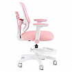 Кресло детское с подставкой для ног BRABIX KIDS "MG-215", сетка/ткань TW, розовое, 533311