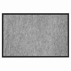 Коврик придверный 40х60 см, СЕРЫЙ, влаго-грязезащитный, 300 г/м2, мелкий рубчик, PRIMILA (ПРИМИЛА) STANDARD, 701018