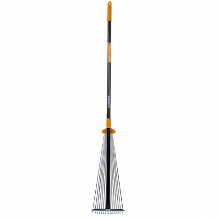 Грабли веерные 15 зубьев раздвижные, захват 20-60 см, ОБЩАЯ ДЛИНА 120-150 см, RABBITEX (РАББИТЕКС) "LONG HANDLE", 700495