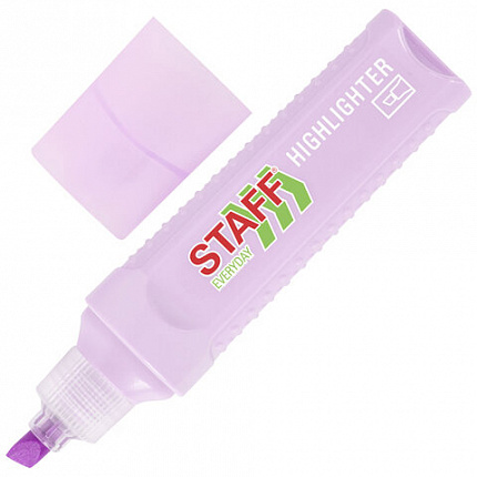 Набор текстовыделителей 12 ЦВЕТОВ, STAFF EVERYDAY HL-707, 6 неоновых цветов + 6 пастельных цветов, линия 1-5 мм, скошен. наконечник, 152552