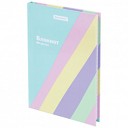 Блокнот МАЛЫЙ ФОРМАТ 110х147 мм, А6, 80 л., твёрдый, клетка, BRAUBERG кросс-серия PASTEL, 117017