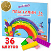 Пластилин классический ЮНЛАНДИЯ "ЮНЫЙ ВОЛШЕБНИК", 36 цветов, 720 г, со стеком, ВЫСШЕЕ КАЧЕСТВО, 105904