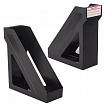 Лоток вертикальный для бумаг BRAUBERG "Basic", 265х100х285 мм, черный, 237009