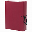 Короб архивный А4 (240х330 мм), 70 мм, 2 завязки, бумвинил, до 600 листов, бордовый, BRAUBERG, 122036