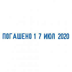 Датер-мини, месяц БУКВАМИ, "12 БУХГАЛТЕРСКИХ ТЕРМИНОВ", оттиск 45х3,8 мм, синий, TRODAT 4817 P2, 80701