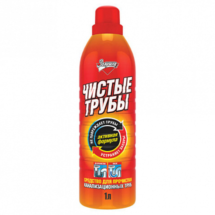 Средство для прочистки канализационных труб 1 л ЧИСТЫЕ ТРУБЫ (ТИП КРОТ)