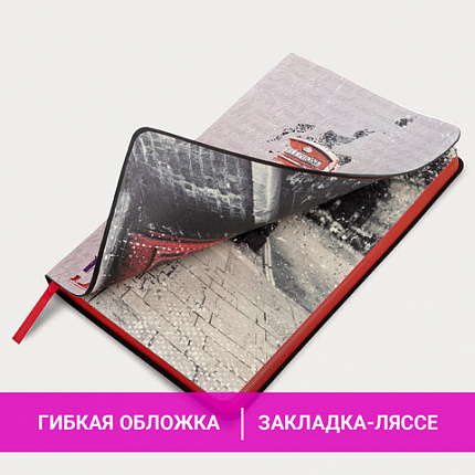 Ежедневник недатированный А5 (138х213 мм), BRAUBERG VISTA, под кожу, гибкий, 136 л., "Good old England", 112010