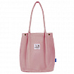 Сумка шоппер BRAUBERG MOMENTS, вельвет, 35х30 см, розовый, 271907