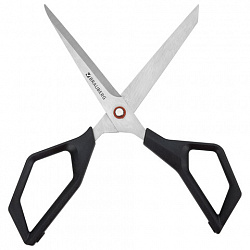 Ножницы BRAUBERG "Super black" 220 мм, черные, 3-сторонняя заточка, ручки из ABS-пластика, 238855