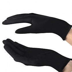 Перчатки нитриловые медицинские смотровые SFM Supersoft N136, Германия, 100 пар (200 штук), размер 8-9, L (большой), черные