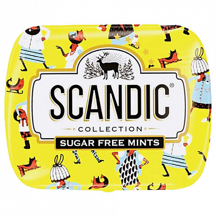 Драже освежающие SCANDIC без сахара со вкусом "Клубничный микс", 14 г., 4610274540063