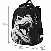 Ранец BRAUBERG SHINY, 2 отделения, с брелком, Scary dino, СВЕТЯЩИЙСЯ РИСУНОК, 38х28х14 см, 273143