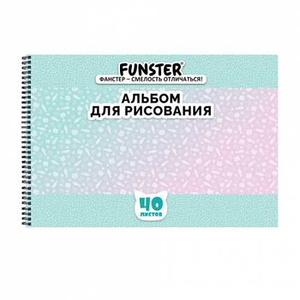 Альбом д/рис. А4 40л., гребень, обложка картон, BRAUBERG, 205х290мм, кросс-серия "КОШАЧЬИ ЛАПКИ", 107520