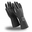 Перчатки неопреновые MANIPULA ХИМОПРЕН, хлопчатобумажное напыление, К80/Щ50, размер 8-8,5, M (средний), черные, CG-973