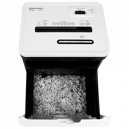 Уничтожитель (шредер) BRAUBERG PROFESSIONAL CM-720m, "Heavy Duty", 5 уровень секретности, 2х13 мм, 7 листов, корзина 20 литров, 533132