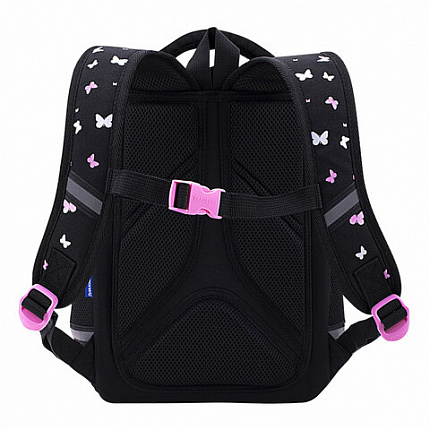 Ранец BRAUBERG LIGHT, 1 отделение, с брелком, "Shining heart", фольгированная печать, 36х26х13 см, 272029