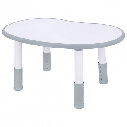 Стол детский BRABIX KIDS CT-002, растущий, 2-8 лет, пластик белый + серый, 533296