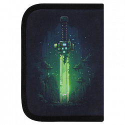 Пенал BRAUBERG KIDS, 1 отделение, 2 откидные планки, 21х14 см, "Neon sword", 274546