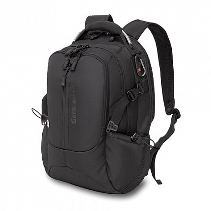 Рюкзак GERMANIUM "S-02" универсальный, с отделением для ноутбука, усиленная ручка, черный, 47х31х16 см, 226948