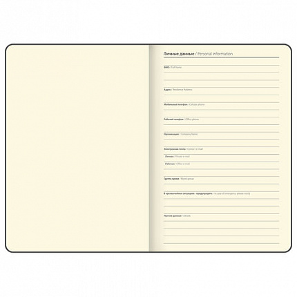 Блокнот А5 148x218 мм BRAUBERG "Optimal", под кожу, 80 листов, резинка, держатель для ручки, клетка, синий, 118633