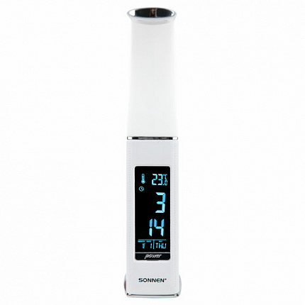 Настольная лампа / светильник SONNEN SM-01W на подставке, LCD-экран, СВЕТОДИОДНАЯ, 5 Вт, белый, 238233