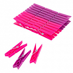 Прищепки бельевые 7,8 см, КОМПЛЕКТ 20 штук, пластик, ассорти, PRIMILA (ПРИМИЛА) ORIGINAL, 700511