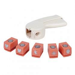 Дырокол фигурный, со сменными насадками, 5 штук, ОСТРОВ СОКРОВИЩ, 662783